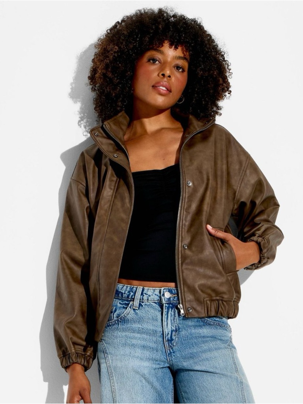 Women's Bomber Jacket - Wild Fable, Brown, Sz XXL, NWOT